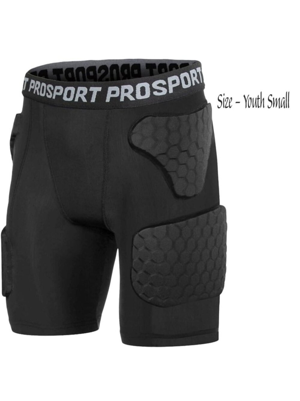 TUOY Youth Boys 5 Pads Padded Compression Football Short Pant Black Youth Small